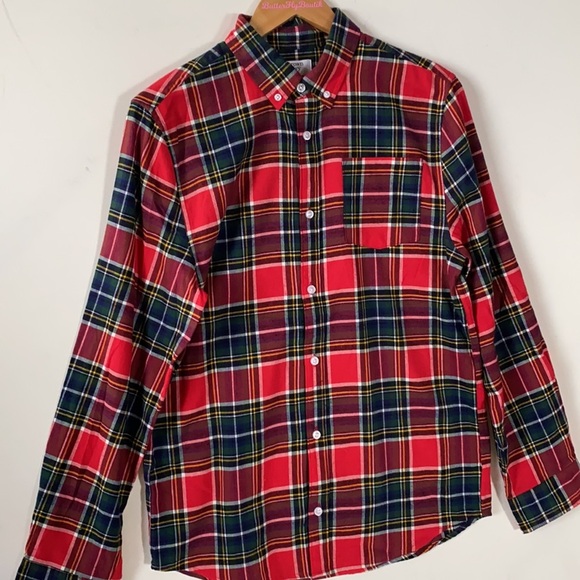 Crown & Ivy kids plaid long sleeve button down shirt, Size XL, NWT - Picture 5 of 7